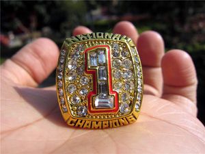Texas 2005 Longhorn's National Champions Championship Ring met houten displaydoos Souvenir Mannen Fan Gift Groothandel