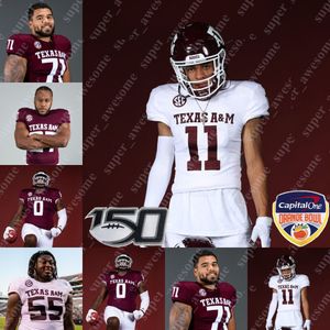 Texas A M Aggies Football Jersey Chris Russell Jr Isaiah Raikes Antonio Doyle Jr Andre White Jr Jardin Gilbert Jahzion Harris Alex Zettler R.J. OreboBrian Williams