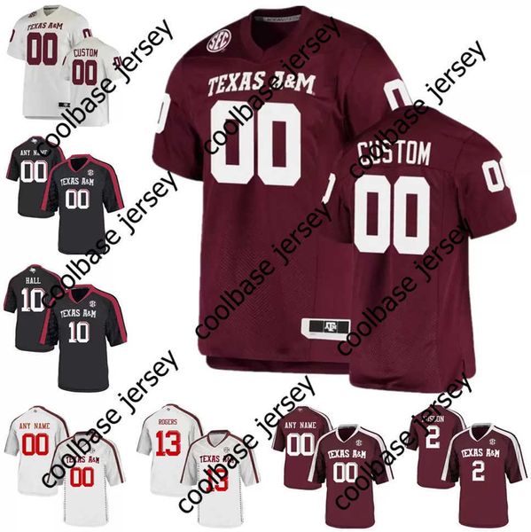 Texas A M Aggies Football Jerseys 2 Johnny Manziel 11 Kellen Mond 15 Myles Garrett 13 Mike Evans 40 von Miller 17 Ryan Tannehill Custom Men