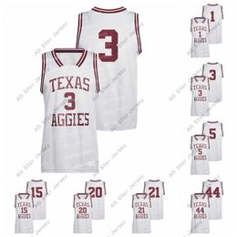 Texas AM Aggies Ncaa College basketbalshirt Quenton Jackson Henry Coleman Iii Marcus Williams Tyrece