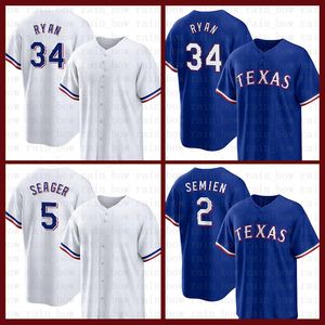 Rangers Nolan Ryan Baseball Jersey Corey Seager Marcus Semien Eli White Willie Calhoun Mitch Garver Jonah Heim Nathaniel Lowe Jose Trevino Leody Taveras Nick Solak