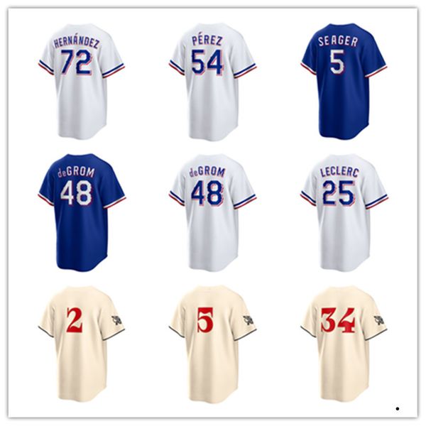 Jerseys de béisbol de los Rangers de Texas Jon Gray 44 Andrew Heaney 37 David Robertson 57 Yerry Rodríguez 66 Josh Sborz 54 Jose Urena 39 Kirby Yates