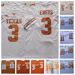 Texas Longhorns College Football Jersey - cousu en stock ewers Robinson Young Ehlinger Campbell Williams