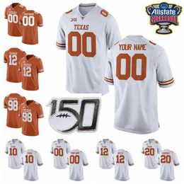 Texas Longhorns College Football Jerseys Marcus Washington Jersey Jake Smith Derrian Brown Tyler Johnson Brayden Liebrock Cousu sur mesure