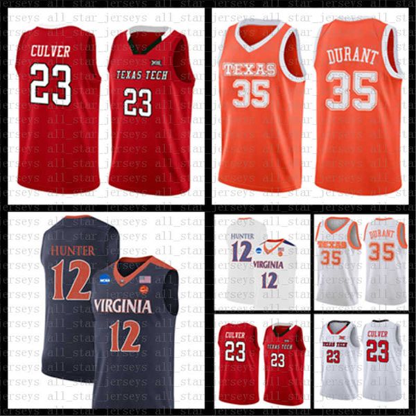 014 HOMMES Texas Tech Red Raider Kevin 23 Jarrett Culver 35 Ncaa Durant Jersey Virginia Cavaliers 12 De'Andre Hunter University JERSEYS shua18