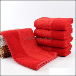 Textiles Maison Gardenfactory Mariage direct Rouge ne se décolore pas Coton Absorbant Cadeau Serviette en relief Livraison directe 2021 Pog38