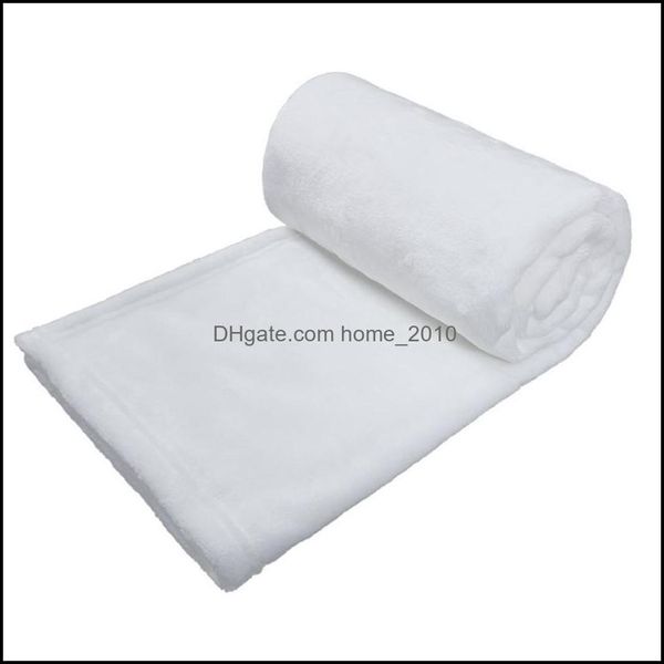 Textiles sublimation bébé couvertures 30x40 pouces couverture en Polyester chaud doux canapé Er blanc blanc impression par transfert thermique emmaillotage