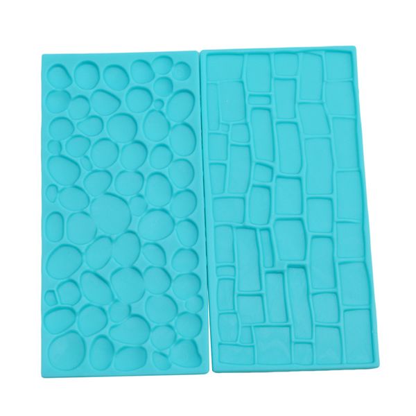 Moule en Silicone de Texture, écorce d'arbre, mur de brique, gaufrage, tapis en Silicone, Fondant, outils de décoration de gâteau, ustensiles de cuisson