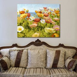 Getextureerde hedendaagse kunst eiland tuin handgeschilderde dorp schilderachtig canvas schilderij slaapkamer decor