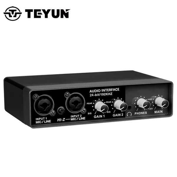 TEYUN Q-24 Q-22 Q-12 Tarjeta de sonido profesional Mezclador de audio Monitoreo de canal Guitarra eléctrica Grabación en vivo para estudio de canto
