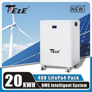 TEZE 20KWH 48V POWERWALL LIFEPO4 BATTERING 51.2V 16S 400AH met RS485 kan ingebouwde BMS 10 kW Output Home Energy Storage System