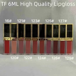TF Brand Lip Gloss 6ml para niña Lápiz labial mate de alta calidad Brillo de labios 10 colores Liquid Lip Luxe Matte Rouge A levres Luxe Liquide Lady Beauty Cosmetics Stock