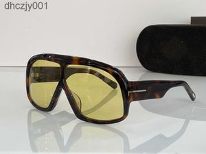 Tf Gafas de sol Cassius Anteojos Estilo de boquilla de gran tamaño Tom-fords Versión de gama alta Gafas de lujo Mujer Marcos de acetato Elegancia moderna Hombres ASCF