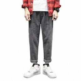 Tfetters 2024 Jeans hommes nouveau style de rue coréen tombant jambe large lâche mi pantalon droit tendance coréenne hommes jeans marque D0dg #