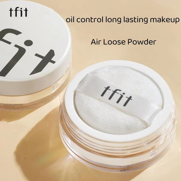 Tfit-Conjunto de polvo translúcido, polvo de acabado con soplo, polvo suelto de enfoque suave, 7g, Maquillaje facial, corrector transpirable, brillo, 240124