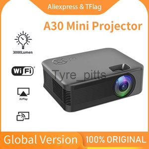 TFLAG MINI PROJECTOR A30 WIFI 4K Support Smart TV Portable Home Theatre Cinema Projectors LED 3D -films via HD USB Port 3000Lumen X0811