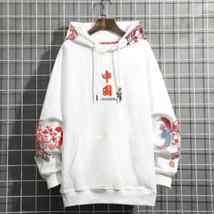 TFQ kleding Flagship Store Spring en herfst China-chic Chinese Phoenix Print Hooded Guards Heren Ethnic Style Coat Long Sleeve