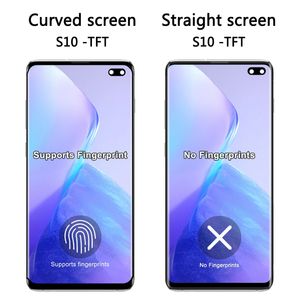 Qualité TFT avec cadre pour Samsung S10 Plus S10 + G975F Affichage tactile numérique pour le remplacement de l'écran Samsung S10 G973F