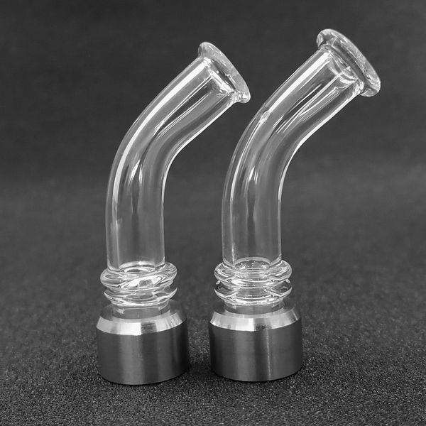 TFV18 Drip Tips Long verre incurvé embout en acier inoxydable Fit TFV 18 BABY V2 TFV16 Stick V9 Max Accessoires pour fumer DHL gratuit