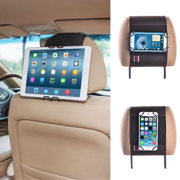 TFY Smartphone Universal Tablet PC voiture Mont Holder Têtière - iPad iPhone 4/5 (S) iPhone 6 / 6S (Plus) et autres 4 - 11 pouces comprimés