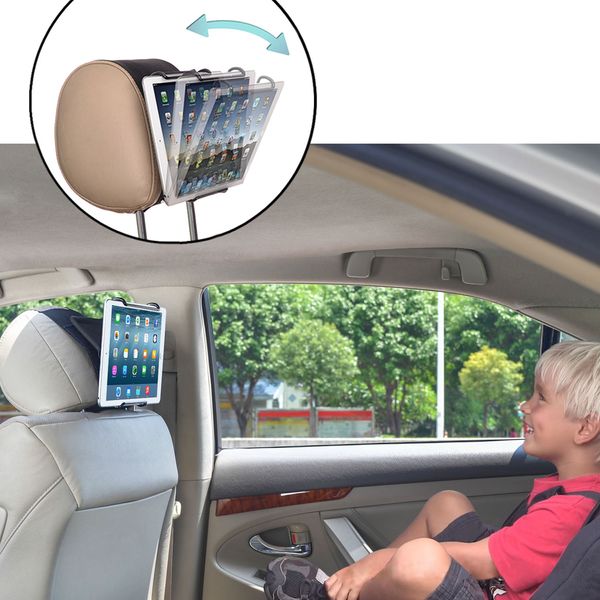 TFY – support universel pour appui-tête de voiture, avec pince de maintien réglable en angle, pour tablettes de 6 à 12.9 pouces
