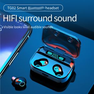 TG02 TWS écouteurs Bluetooth 5.3 contrôle tactile sans fil écouteurs HiFi stéréo son LED affichage numérique jeu dans l'oreille casque sport casque