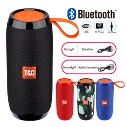 TG106 MINI BT SPREKER STEREO Proteerbare draadloze soundbox Subwoofers Luidspreker Outdoor mp3 Muziekspelers USB FM PK TG116 TG117