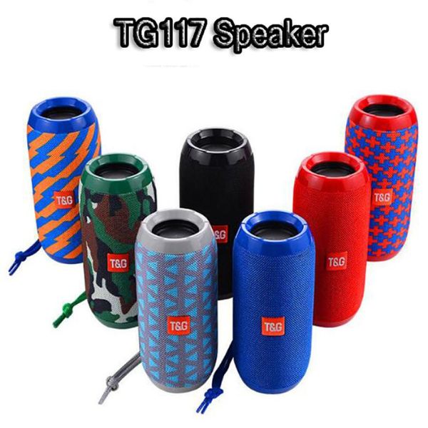 TG117 Altavoz de columna portátil altavoz impermeable Bluetooth Bicicleta al aire libre Subwoofer de graves Boom Boom Boom Altavo FM TF Card9679024