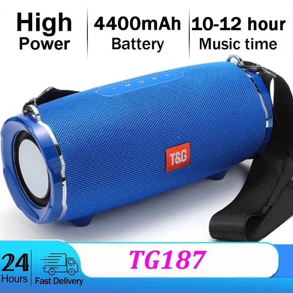 TG187 haute puissance BT5.0 haut-parleur Portable extérieur HIFI colonne stéréo basse étanche SoundBox Support TF FM Mp3 téléphone lecteur de musique