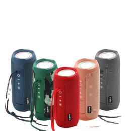 TG227 Portable Bluetooth -luidspreker draadloze luidsprekers LED 1200MAH Waterdichte dubbele baskolom Boombox Aux TF BT USB -luidspreker