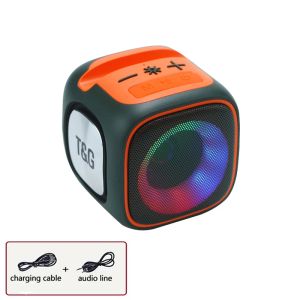 TG359 boîte de son Portable haut-parleur Bluetooth Mini colonne extérieure Radio FM TF Audio caisson de basses sans fil LED boîte de son Port type-c