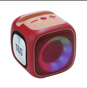 TG359 Haut-parleur Bluetooth sans fil portable avec support d'éclairage RVB Carte TF Radio FM Couplets TWS Canon en acier étanche extérieur