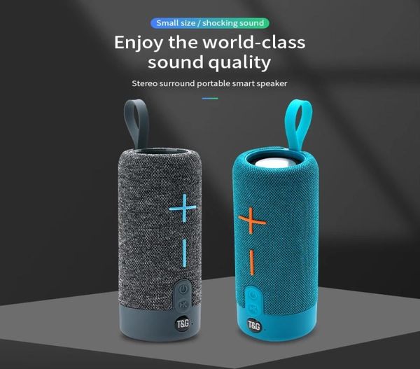 TG619 MAX 20W Portable Bluetooth Fabric Fabric Wireless Boombox impermeable Subwoofer al aire libre Soporte de altavoz estéreo TWS3625780