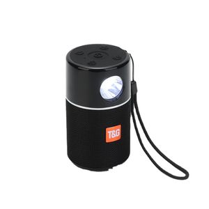 TG629 haut-parleur Bluetooth sans fil Portable lumière LED lecteur de musique extérieur haut-parleurs stéréo avec Radio FM Microphone lampe de poche