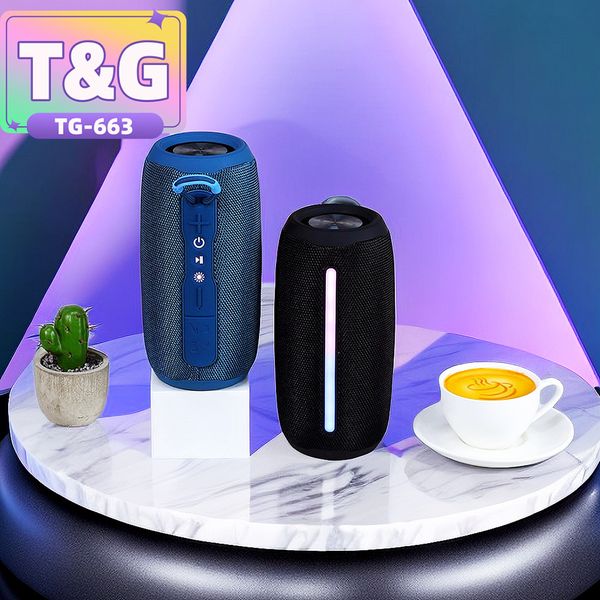 TG663 Mini altavoz portátil inalámbrico Bluetooth para exteriores, barra de sonido envolvente, altavoces impermeables para fiesta de acampada
