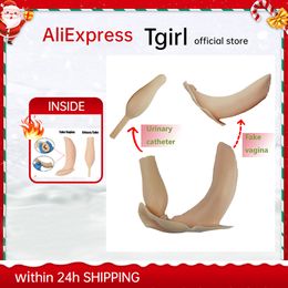 Tube urinaire tgirl ou faux tube de vagin rechable des parties remplaçables de crossdressher cosplay cosplay dragqueen silicone santy détachable