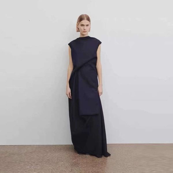TH~ROW – robe longue sans manches pour femmes, Style minimaliste, jupe trapèze, robe de soirée amincissante, nouvelle collection printemps/été 2024