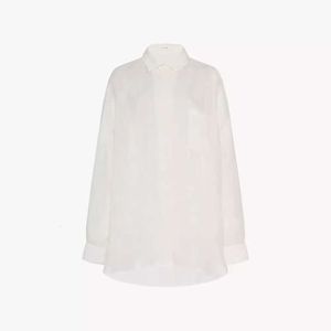 Th ~ rij lente/zomer nieuw linnen losse toon los veelzijdige eenvoudige forens lichtgewicht shirt met lange mouwen voor vrouwen