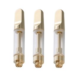 TH205 Gouden keramische vape-cartridges 0,5 ml 0,8 ml 1,0 ml verstuivers 0,8 ml capaciteit 510 draad dikke olieverdamper Goudglas keramiek Spoelkarren beschikbaar Logo aanpassen