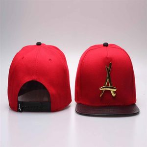 Tha alumni alumni metal een logo leer verstelbare honkbal snapback hoeden en petten voor mannen vrouwen mode sport hiphop gorras bone251y