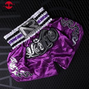 THAI BOXING Clothing Muay Shorts Womens Mens Kickboxing Pantaling Sports Fitness Breathable MMA Child Setring Trunks 240408