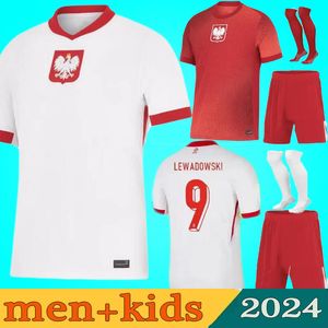 2024 2025 Nouveau POLOGNE LEWANDOWSKI Maillots de football Polonia 23 24 KRYCHOWIAK GROSICKI Zielinski Milik Zalewski Szymanski Maillot de football polonais Hommes kit enfants