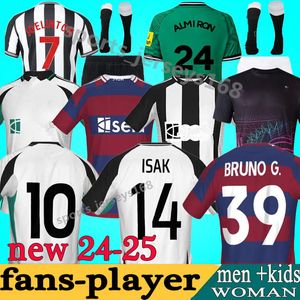 Tonali Bruno G. Jerseys de fútbol Newcastles.2024 2025 Isak Wilson Joelinton United Trippier Almiron Gordon Ashby Camisetas de fútbol 24 25 MAXIMIN Top Men Kits Uniformes