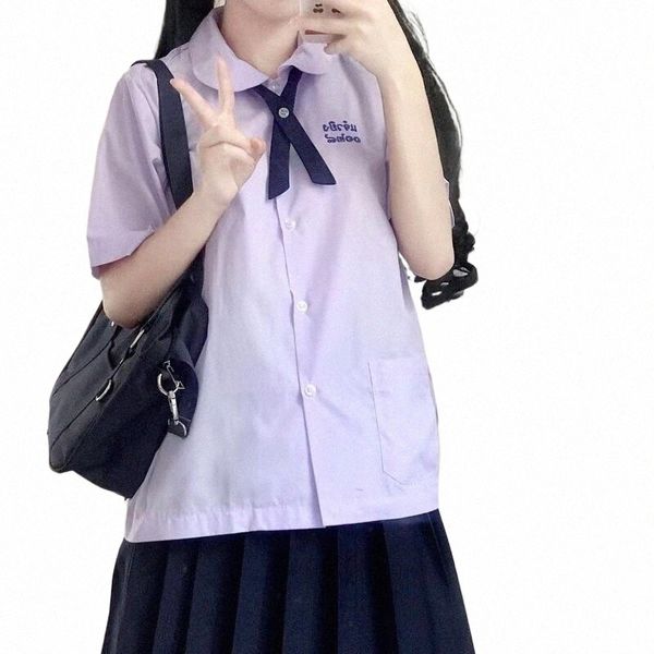 Uniforme scolaire thaïlandais été à manches courtes femme drame thaïlandais Fille de nulle part Nanno jupe plissée JK uniforme COS vêtements étudiant M3S0 #