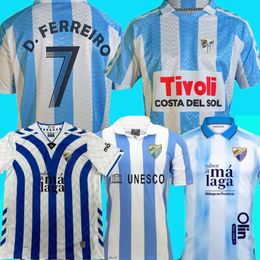 2024 2025 Camiseta Malaga CF Soccer Jersey 120 Aniversario Remake retro 24/25 Camisetas de fútbol en casa Hombres Bustinza M. Juande Ramon Febas Alex Gallar Concept Kit 12 13 Retro