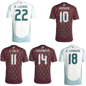 Tailandia 24 Camisetas de fútbol de Copa México de alta calidad Camiseta de fútbol del kit de México Camisetas de fútbol rojas y blancas CHICHARITO LOZANO Conjuntos para hombres y niños uniformes