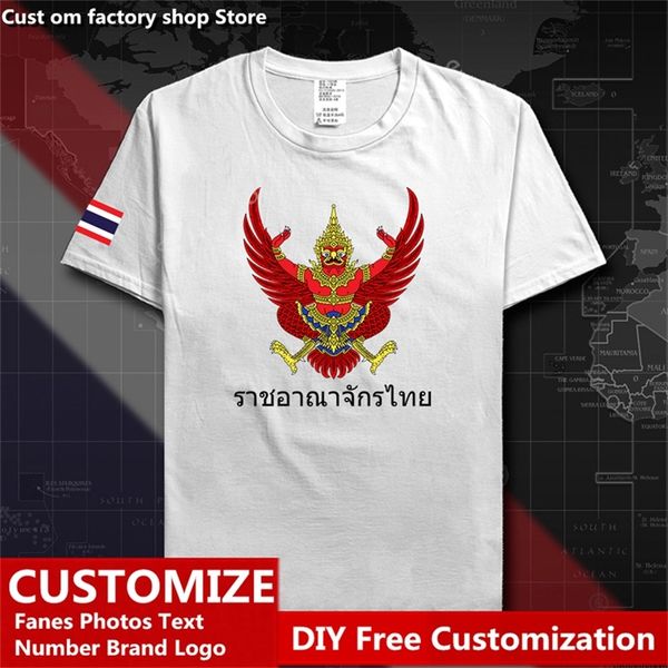 Tailandia Camiseta de algodón Jersey personalizado Fans DIY Nombre Número Camiseta High Street Fashion Hip Hop Camiseta suelta informal THA 220616