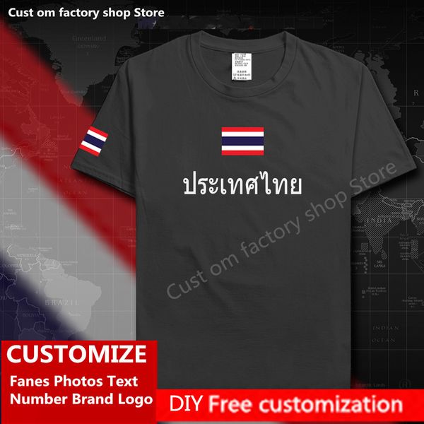 Thaïlande coton t-shirt personnalisé Jersey Fans bricolage nom numéro marque haute rue mode Hip Hop lâche décontracté t-shirt TH 220616