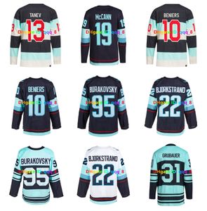 Matty Beniers Yanni Gourde Kraken Maillot de hockey Classique d'hiver Philipp Grubauer Eberle Oliver Bjorkstrand Jared McCann Brandon Tanev Jaden Schwartz Taille S-XXXL