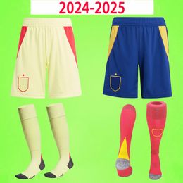 2024 Espagne Soccer Shorts Choques Fans Version 2025 Espana Rodrigo Asension Morata Gavi Koke Ferran Pedri Olmo Gaya 2024 Pantalon de football GK MENS HOME AUT